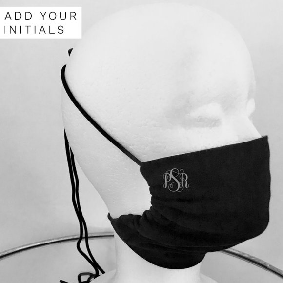 PosherSwag Accessories - Double Layered Monogram Adjustable Face Mask